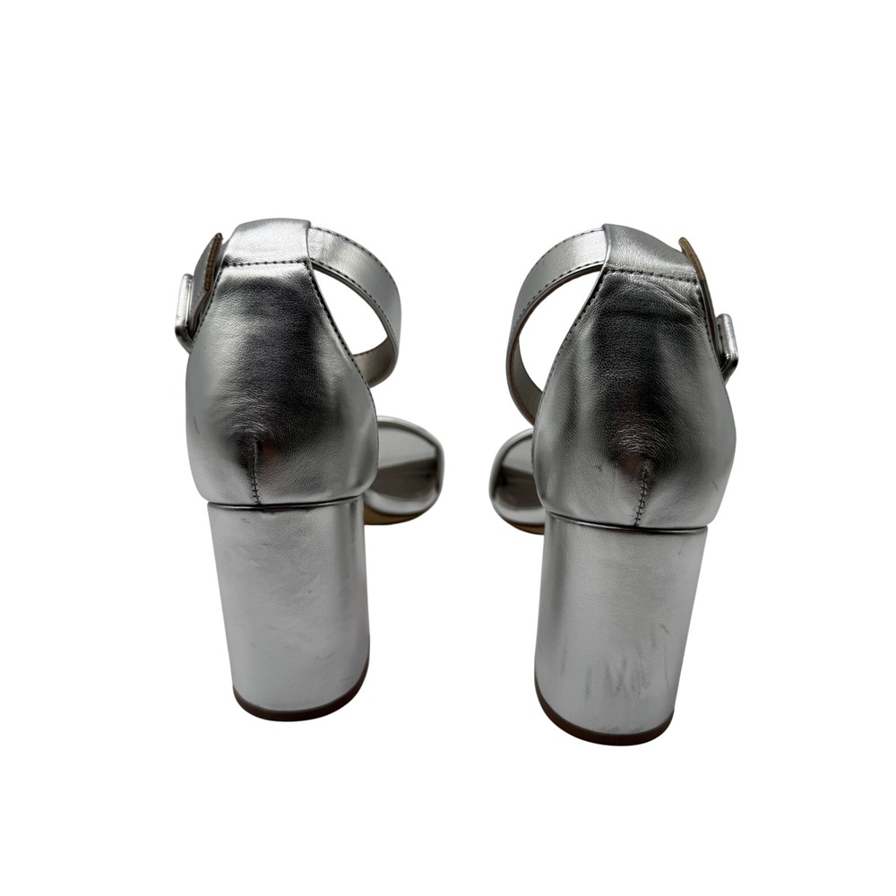 Circus by Sam Edelman Elizabeth Sandals Womens 9.5 Silver Block Heel New in Box - Picture 5 of 10